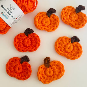 Crochet Pumpkin Appliqué - Free Pattern + Video Tutorial