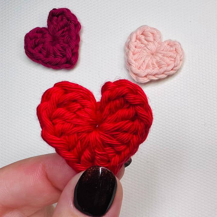 Crochet Tiny One-Row Heart - Free Pattern + Video Tutorial