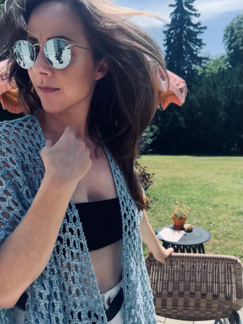 Seafoam Mesh Cardigan