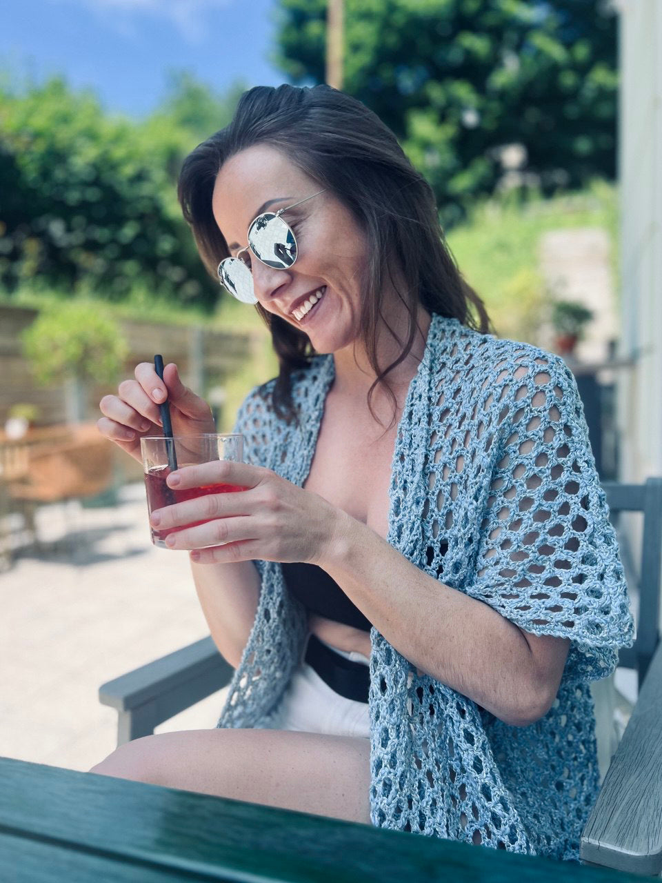 Seafoam Mesh Cardigan