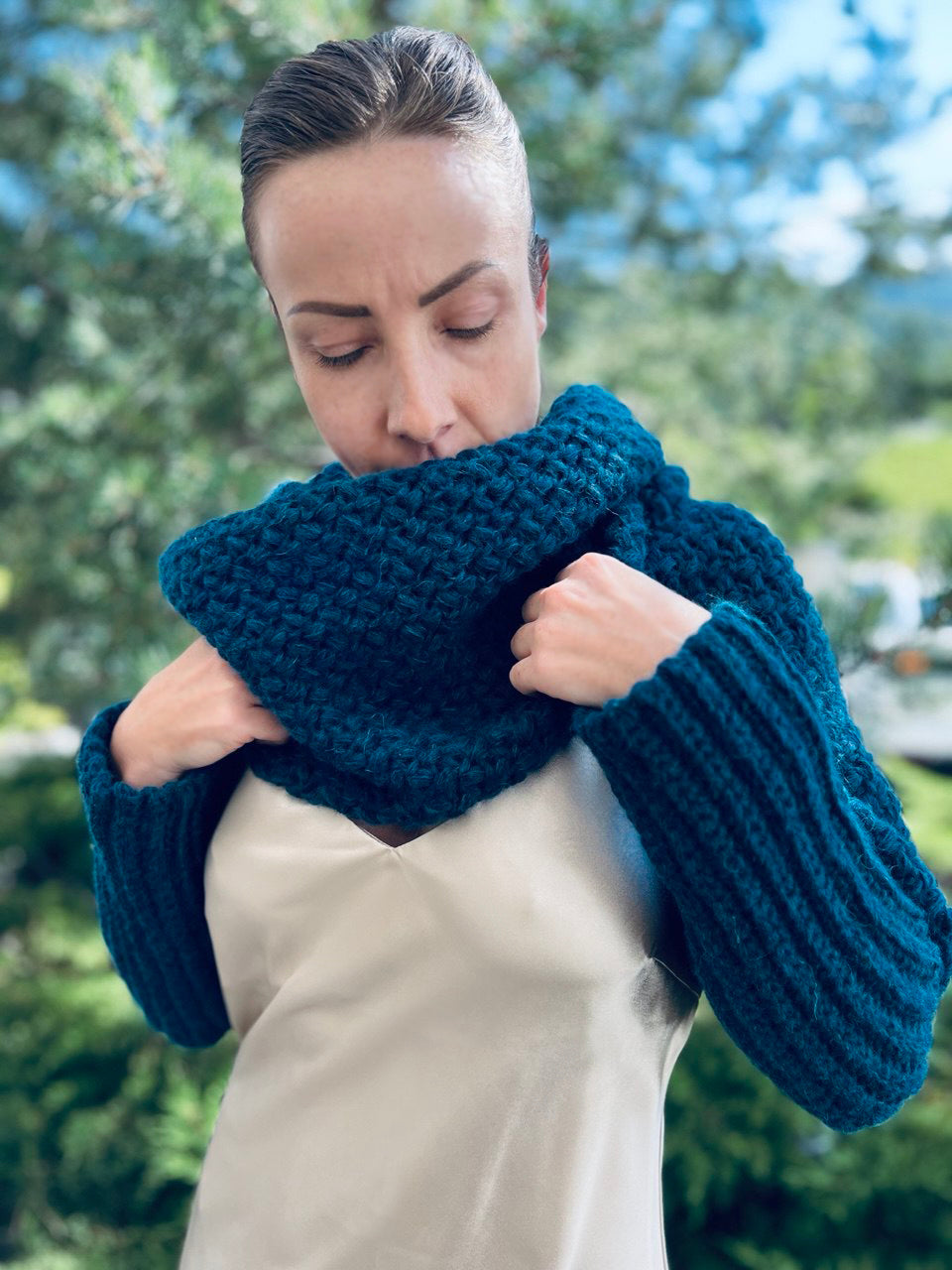 Mistwood Sweater Scarf CROCHET PATTERN – Jolly Lizard