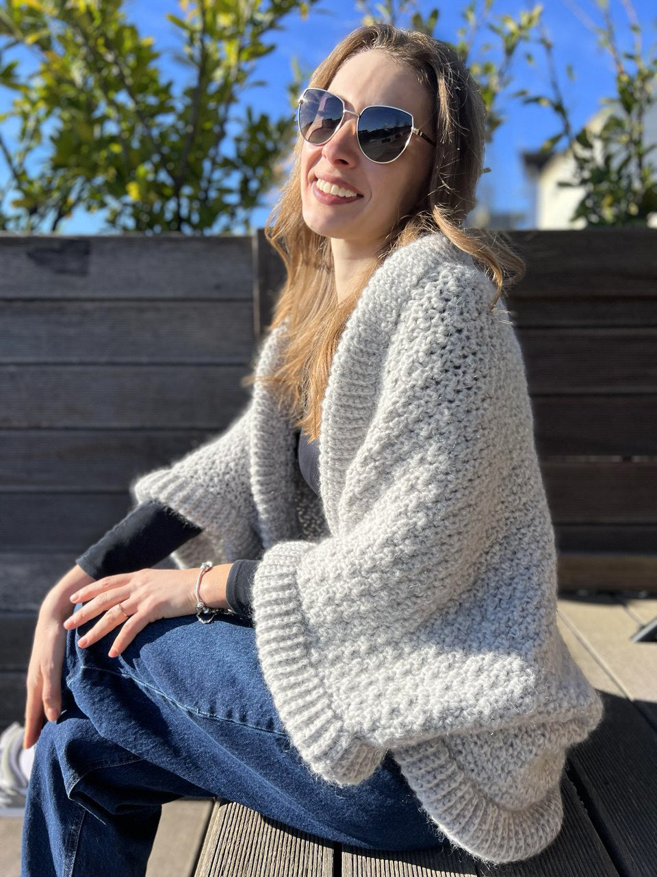 Eloween Cocoon Cardigan CROCHET PATTERN – Jolly Lizard