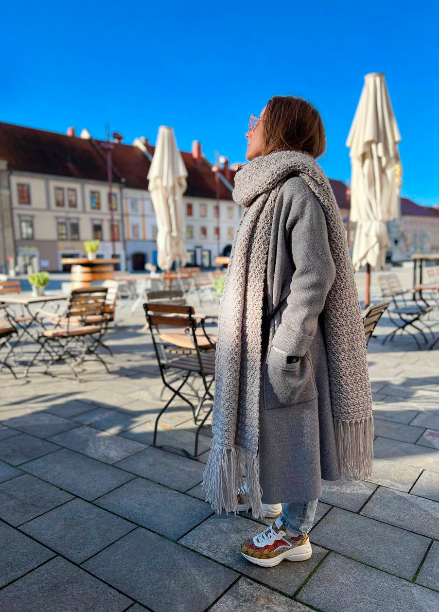 Oversized Blanket Scarf CROCHET PATTERN – Jolly Lizard