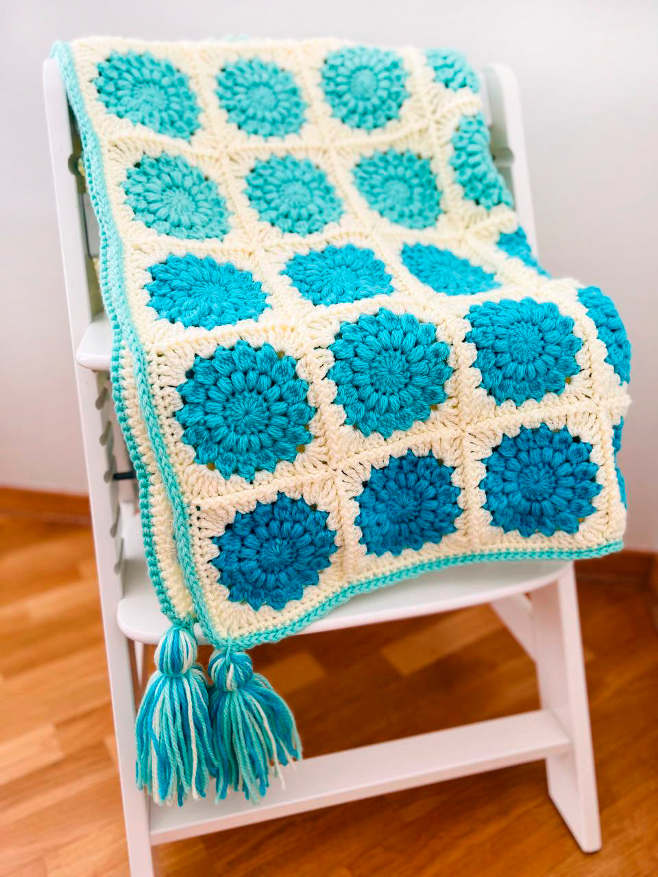 Azure Harmony Baby Blanket