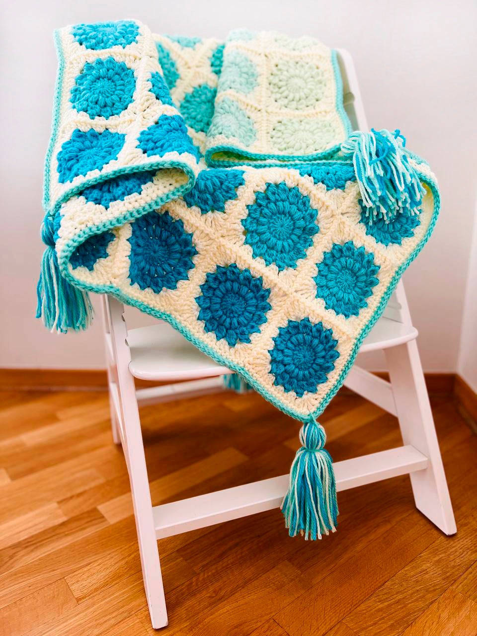 Azure Harmony Baby Blanket