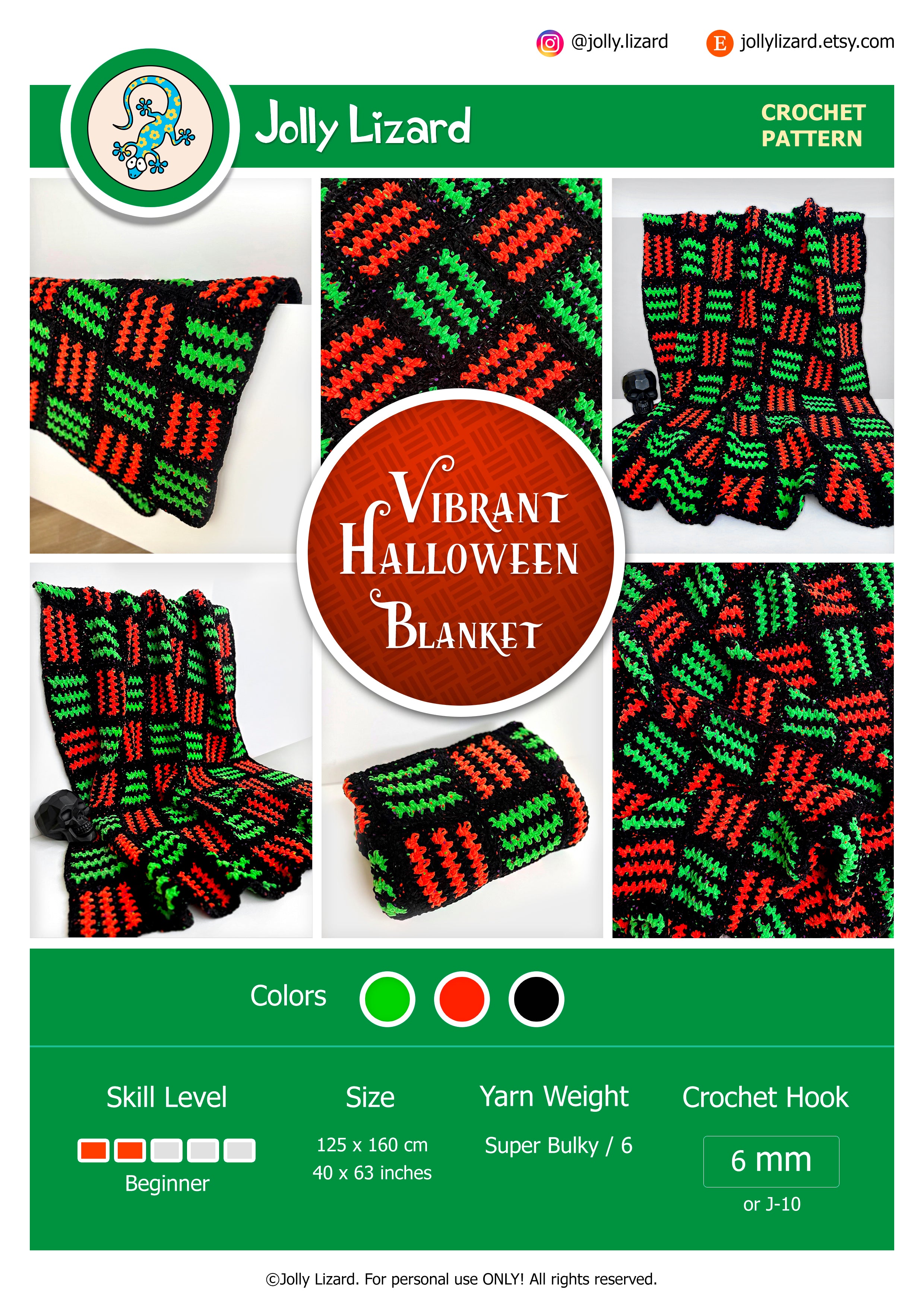 Vibrant Halloween Blanket