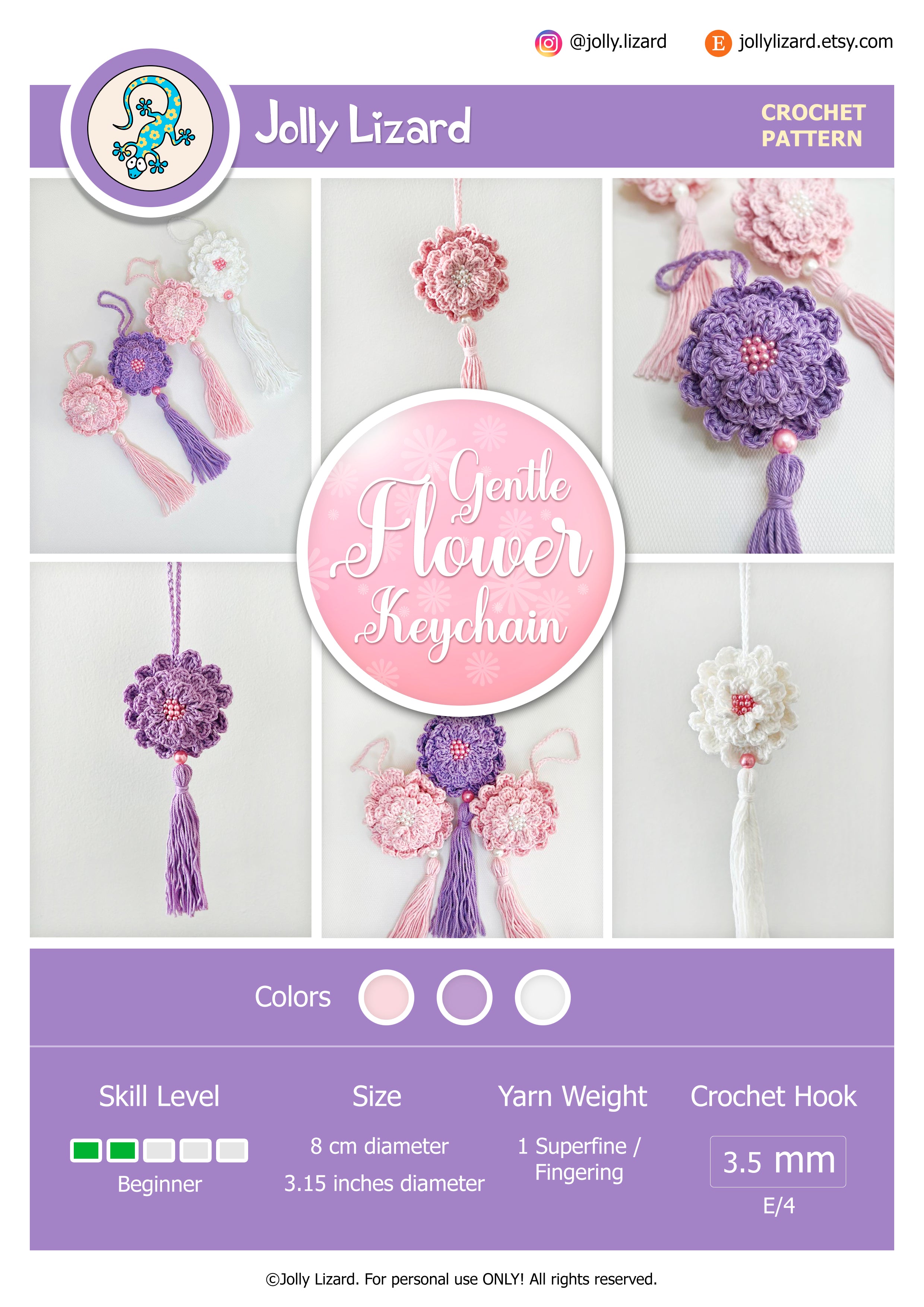 Gentle Flower Keychain