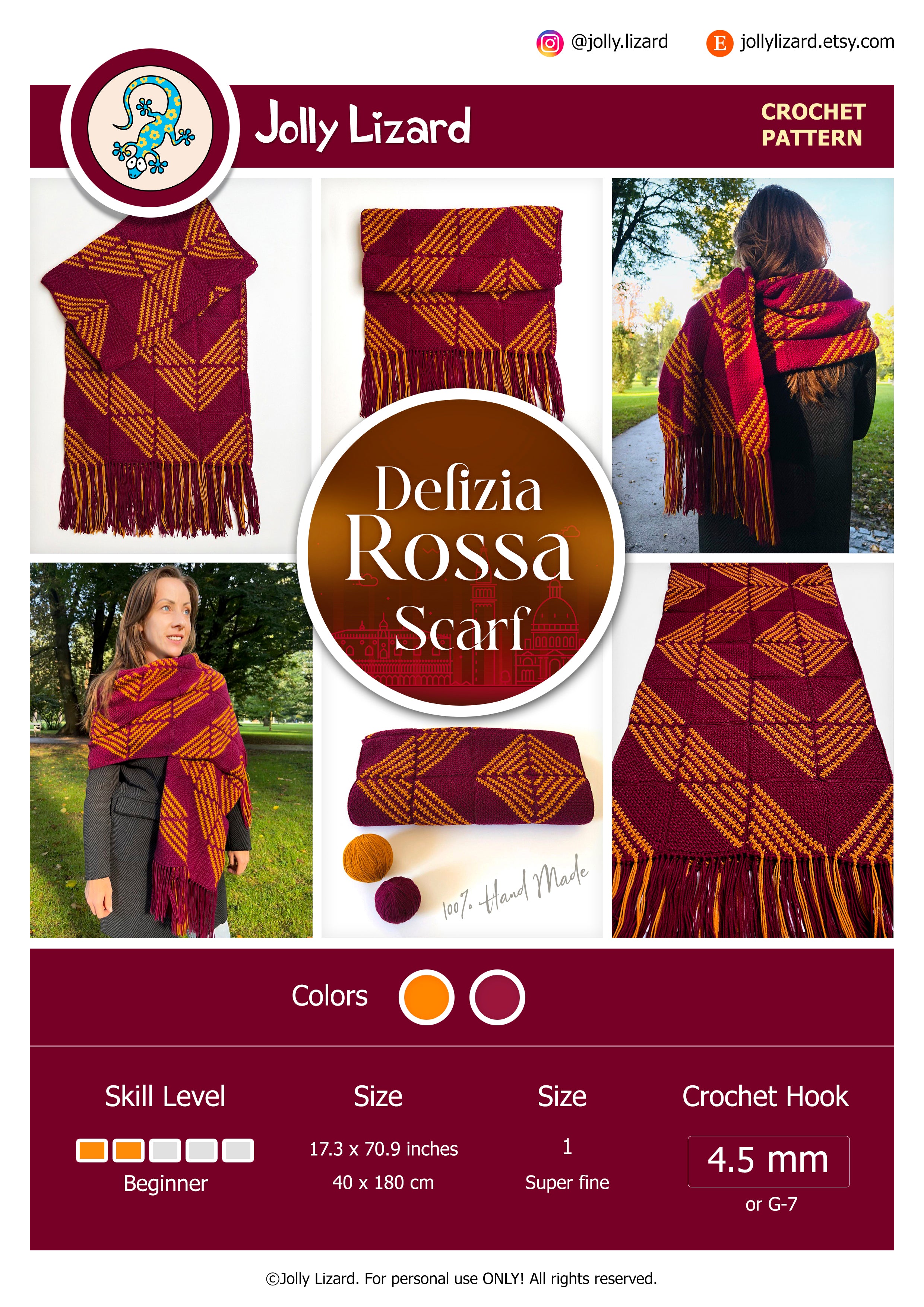 Delizia Rossa Scarf