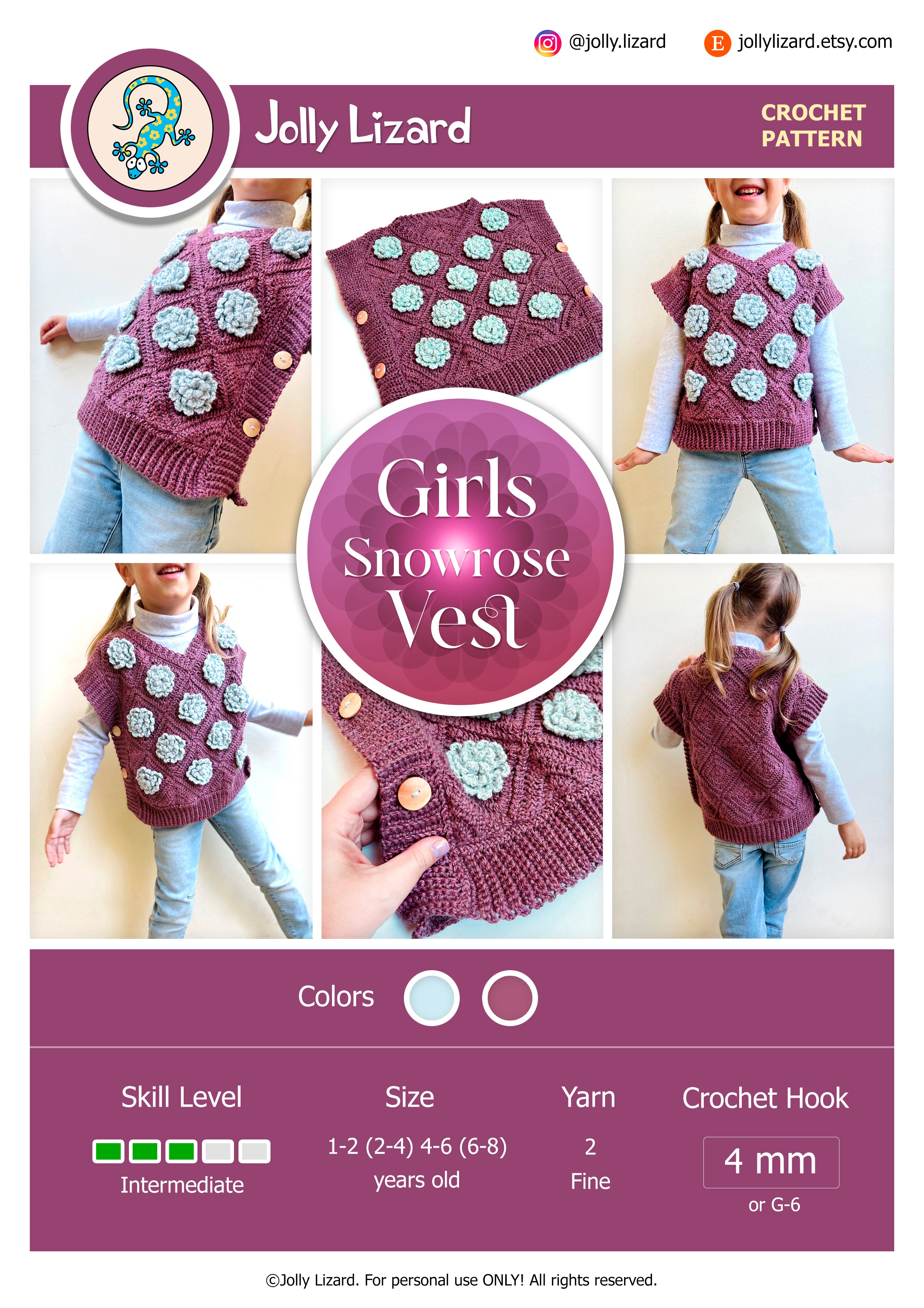 Snowrose Vest