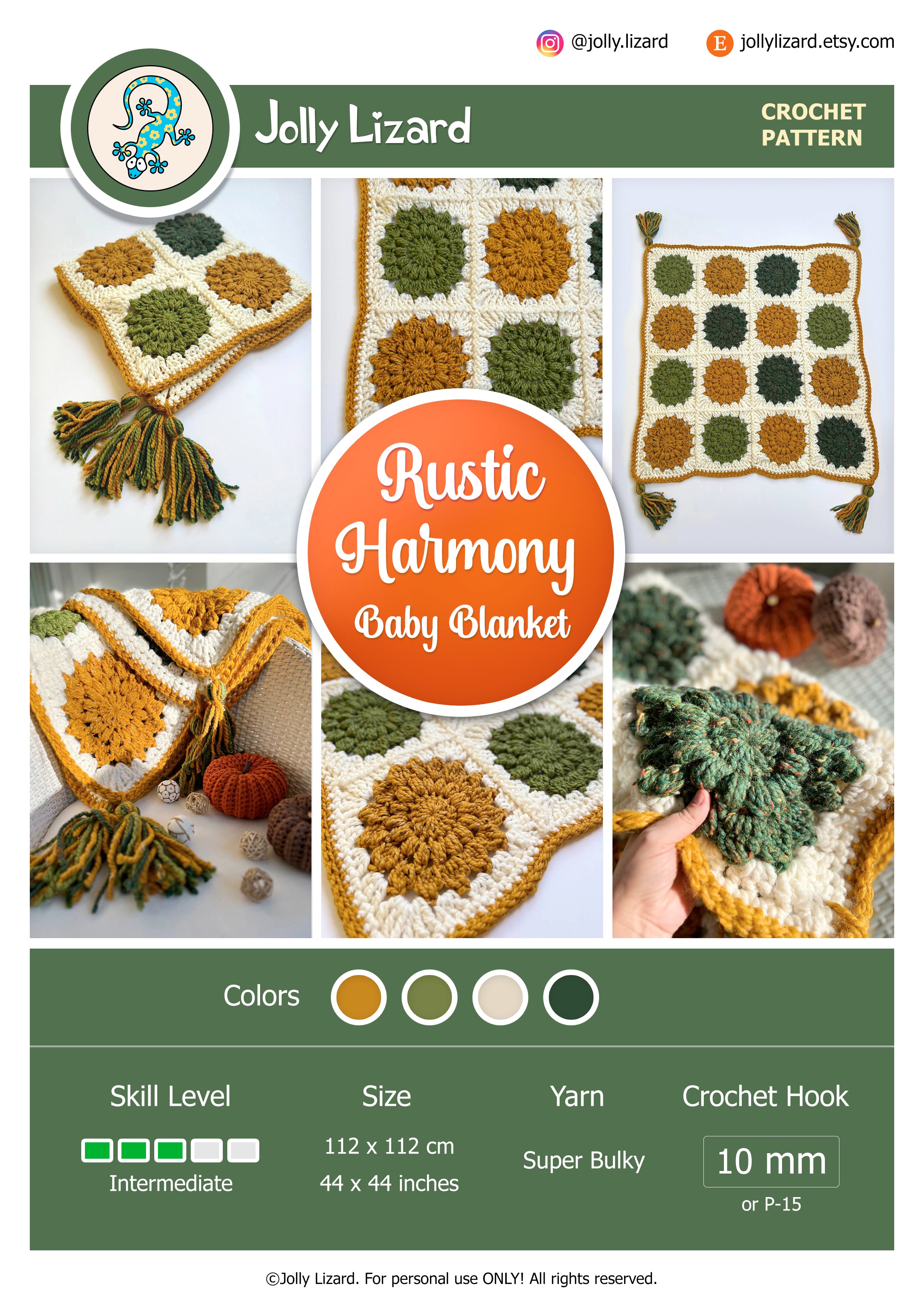 Rustic Harmony Baby Blanket