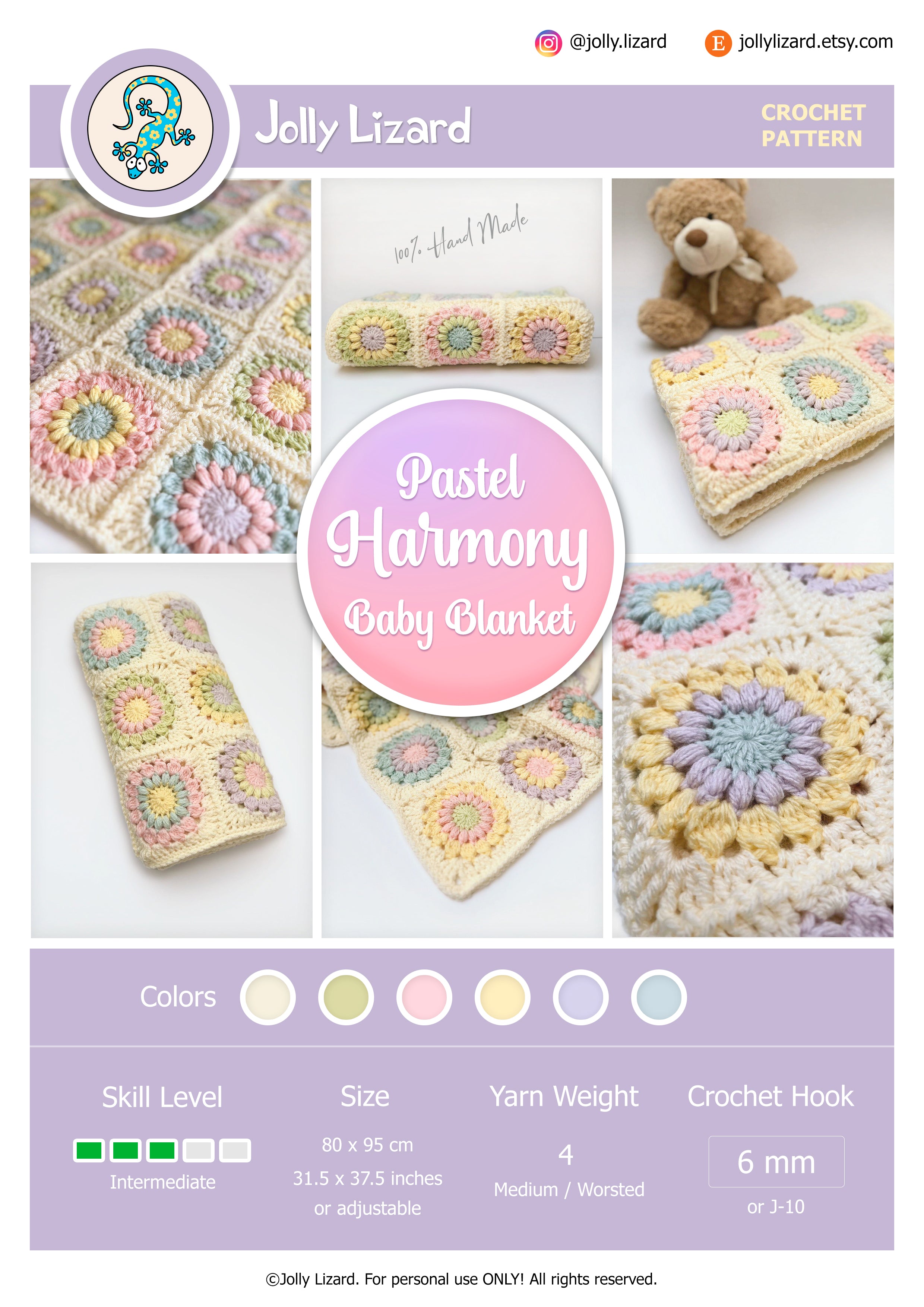 Pastel Harmony Baby Blanket