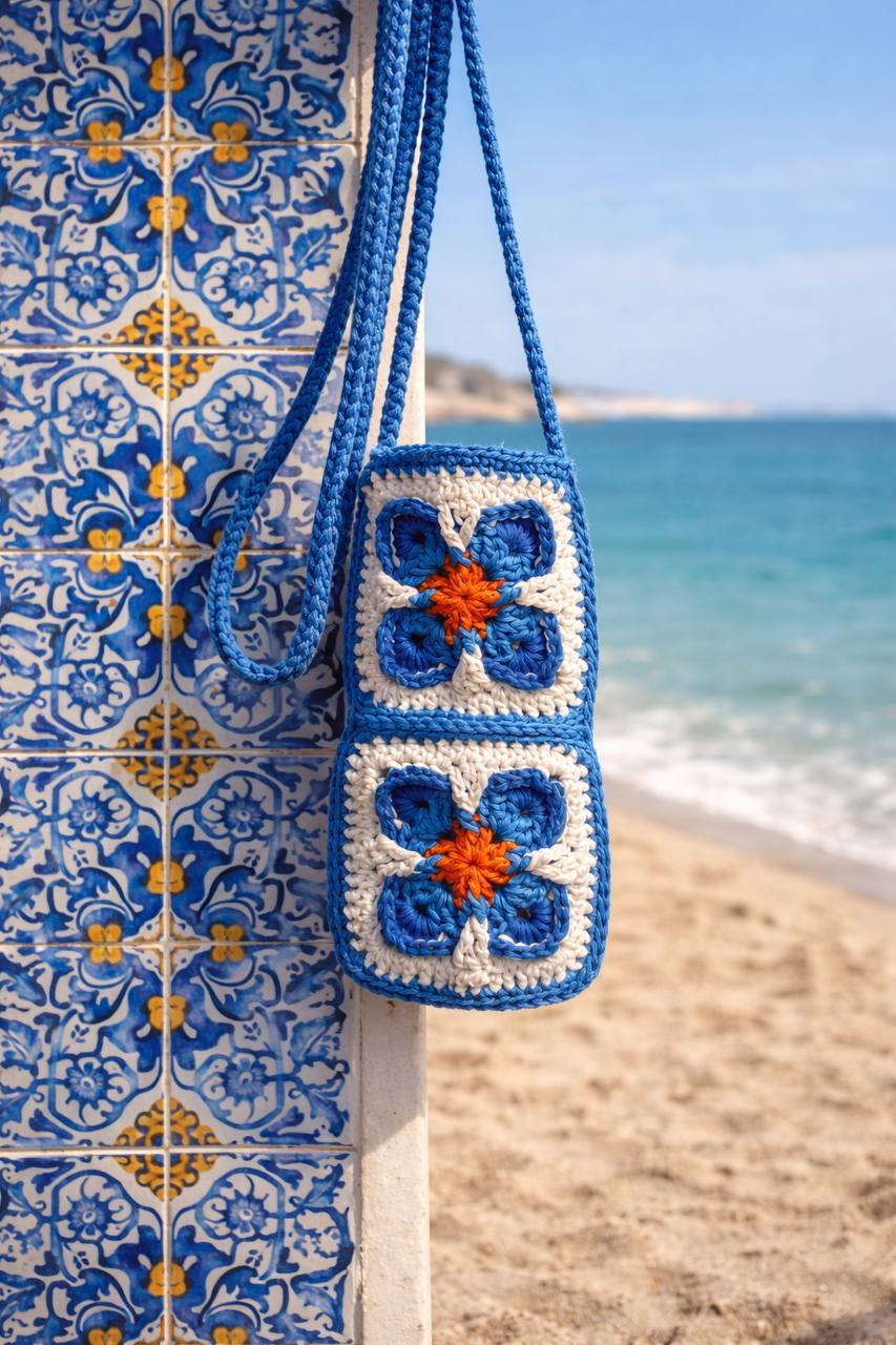 3-in-1 Azulejo Granny Square Bag