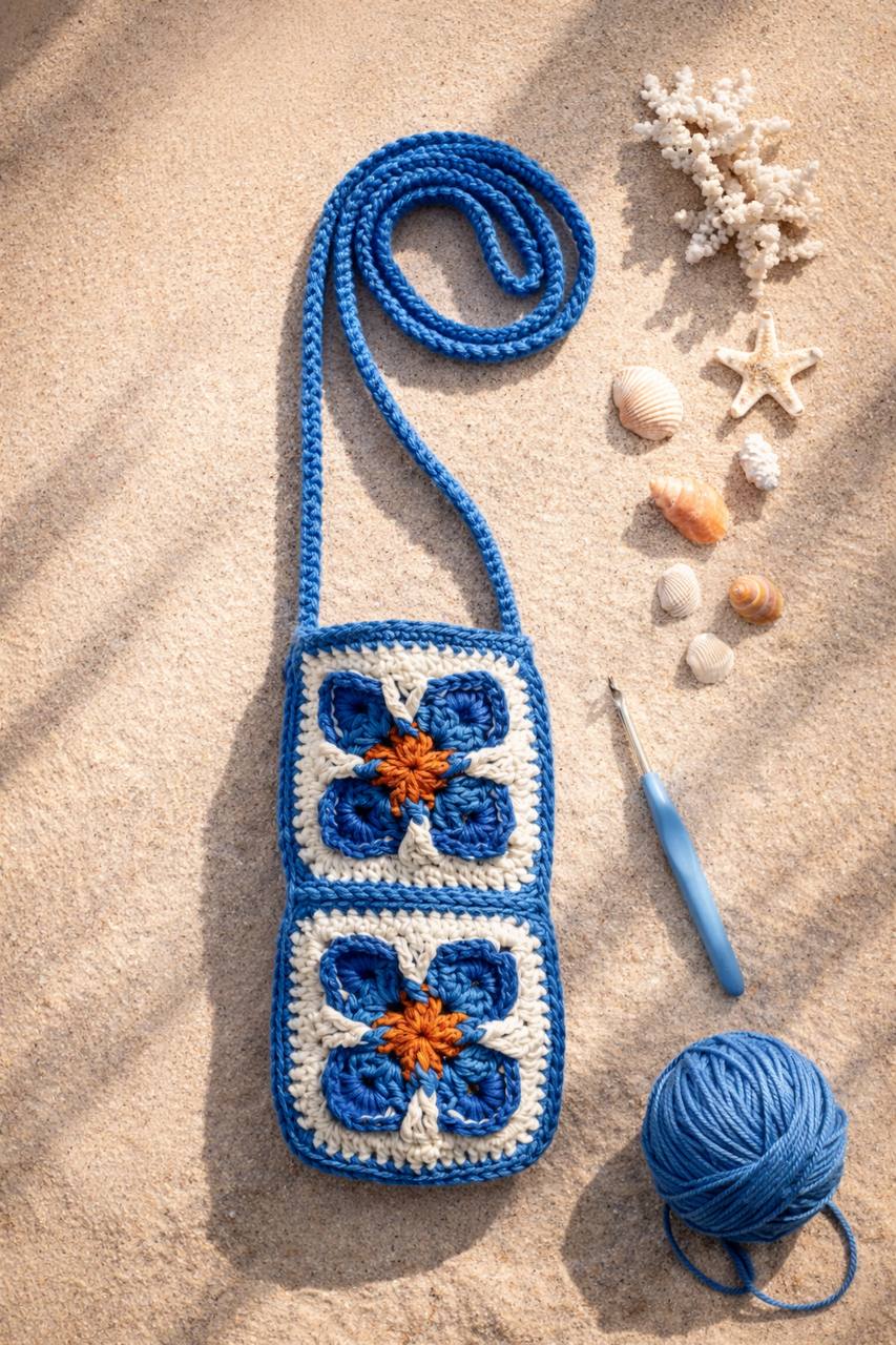3-in-1 Azulejo Granny Square Bag