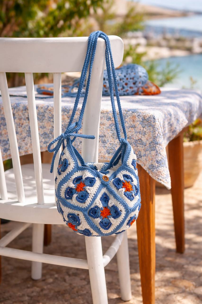 3-in-1 Azulejo Granny Square Bag