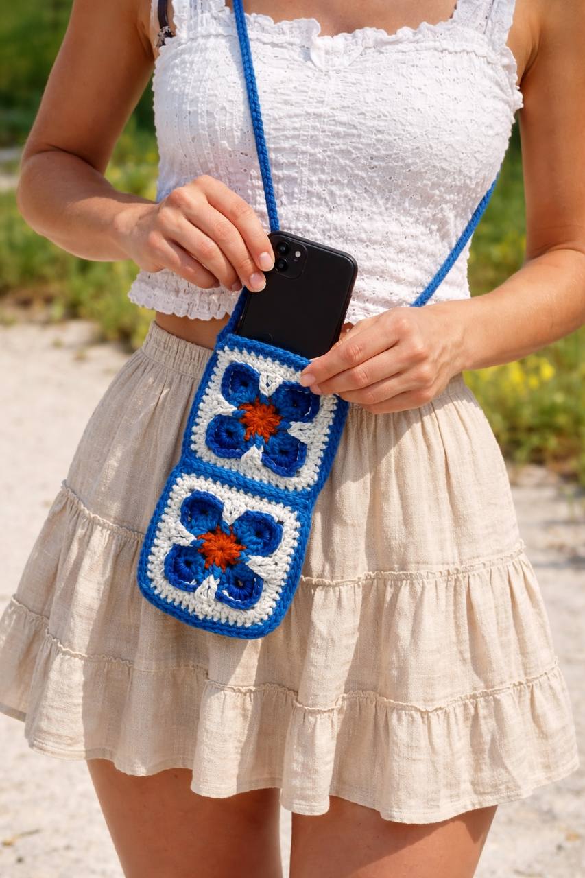 3-in-1 Azulejo Granny Square Bag