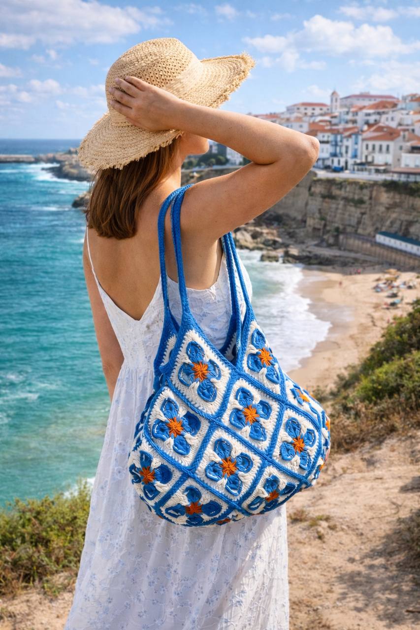 3-in-1 Azulejo Granny Square Bag