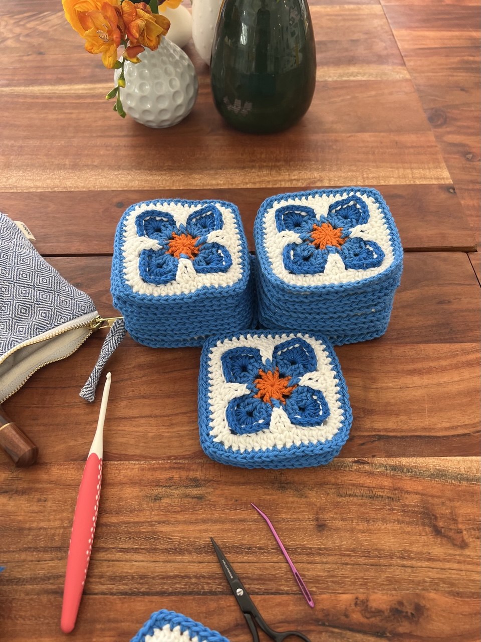 3-in-1 Azulejo Granny Square Bag