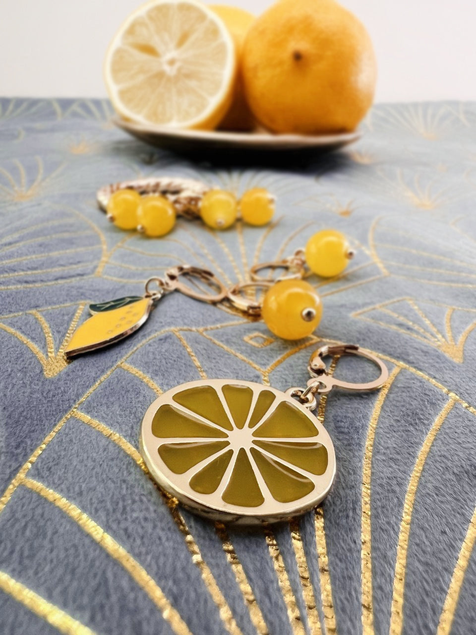 Limoncello Stitch Markers Set of 8 with Holder