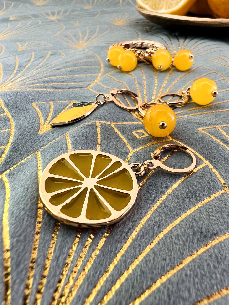 Limoncello Stitch Markers Set of 8 with Holder