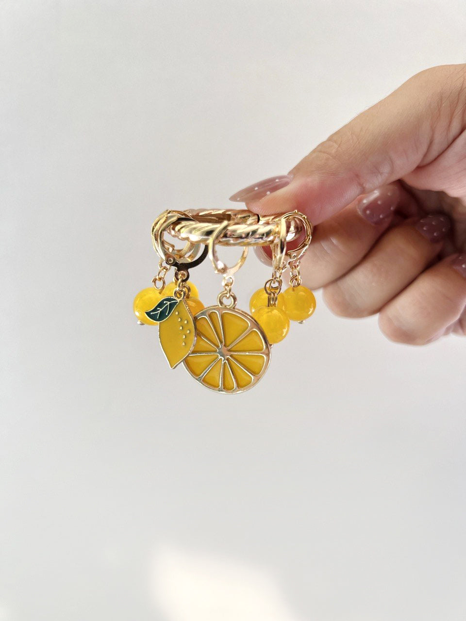 Limoncello Stitch Markers Set of 8 with Holder