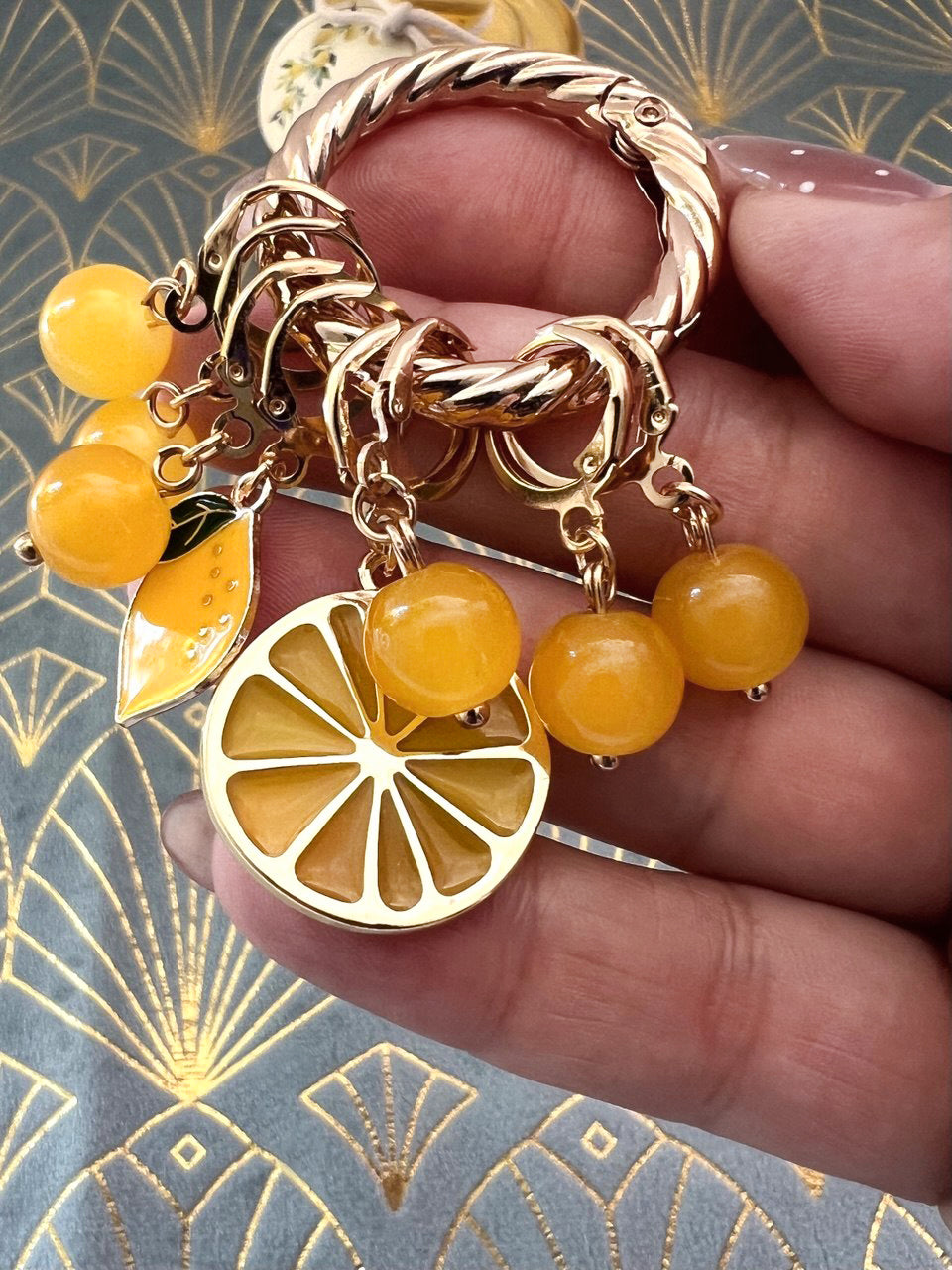 Limoncello Stitch Markers Set of 8 with Holder