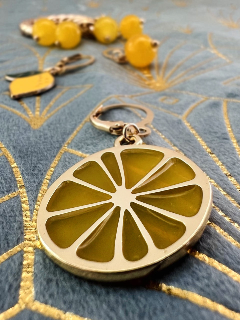 Limoncello Stitch Markers Set of 8 with Holder