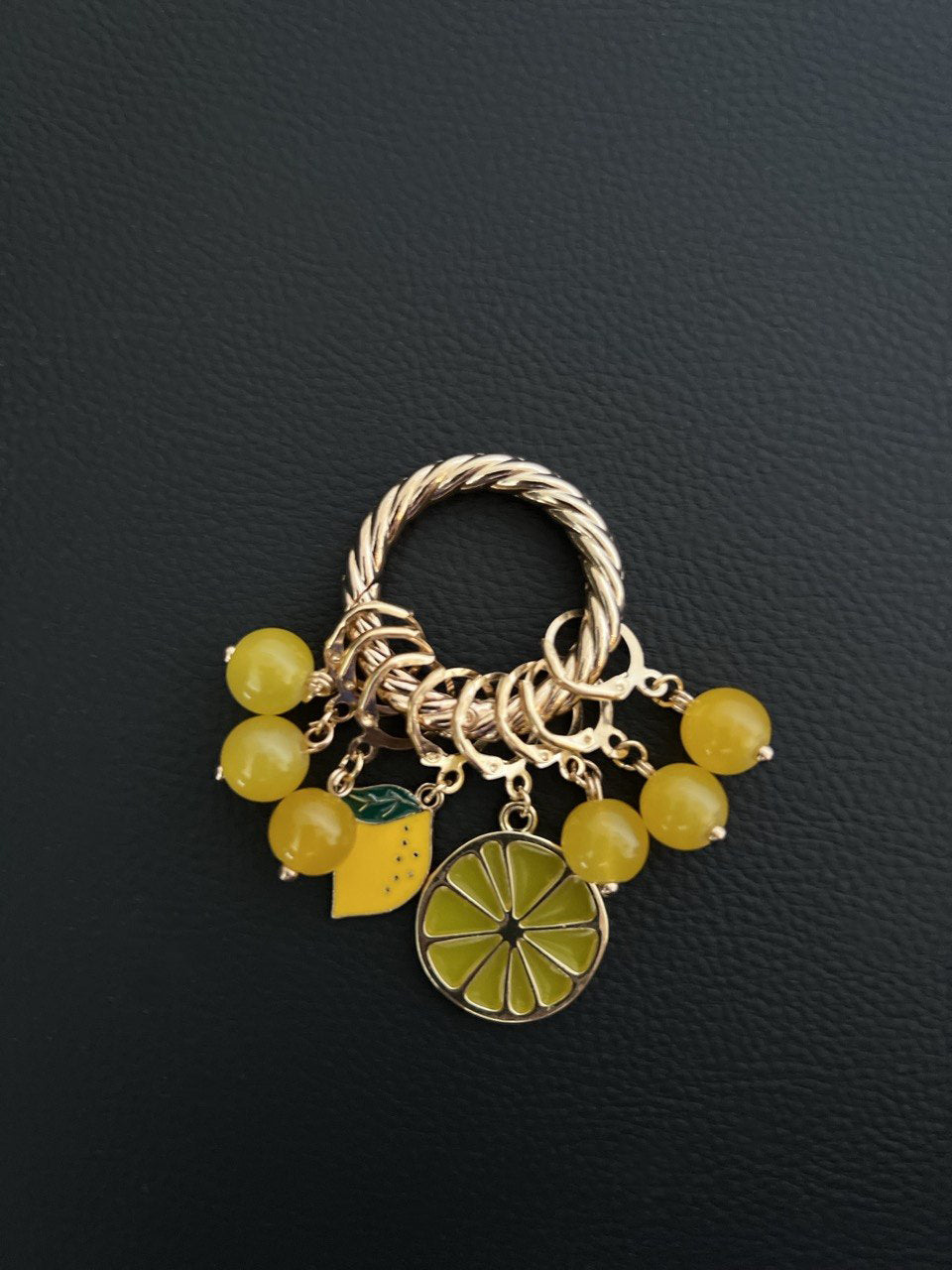 Limoncello Stitch Markers Set of 8 with Holder