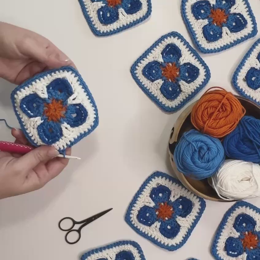 3-in-1 Azulejo Granny Square Bag