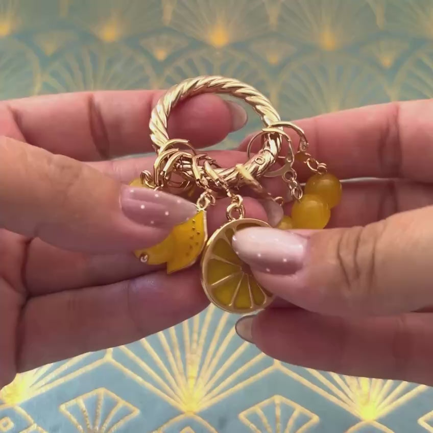 Limoncello Stitch Markers Set of 8 with Holder